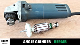 Angle Grinder Repair  Replacing Armature And Bearing  Diamleon Diy Builds [upl. by Nepil130]