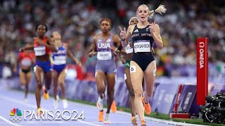 Keely Hodgkinson kicks into gear to win womens 800m  Paris Olympics  NBC Sports [upl. by Ojiram160]