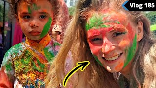 First time she did this… Our Holi in INDIA [upl. by Cired2]