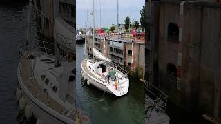 Vlissingen Netherlands Sluicebox TravelwithHugoF boatlock sluicebox sluice sluis [upl. by Rossen]