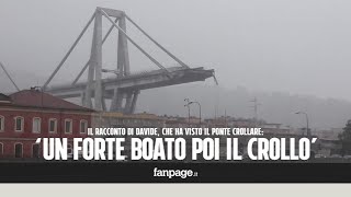 Genova crollo ponte Morandi sulla A10 Il racconto quotHo sentito un forte boato e poi il crolloquot [upl. by Asina]