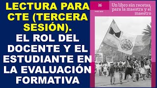 Soy Docente LECTURA PARA CTE EL ROL DEL DOCENTE Y EL ESTUDIANTE EN LA EVALUACIÓN FORMATIVA [upl. by Leong]