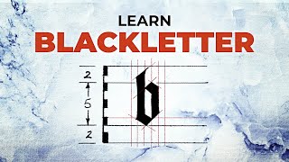 EASY Gothic Calligraphy Alphabet Tutorial  Learn Blackletter [upl. by Enelyak]