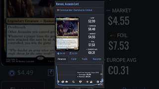 MTG DAILY FINANCE 📈 Ramses Assassin Lord  Commander Dominaria United PRICE INCREASED [upl. by Giffie]