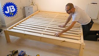 How to make your own wooden bed frame  Super King Size  DIY [upl. by Jelks]