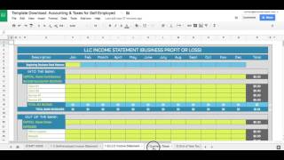 The BUSINESS SPREADSHEET TEMPLATE for SelfEmployed Accounting amp Taxes ampLLCs [upl. by Aseretairam929]