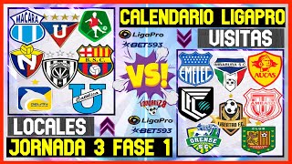 🔴LIGAPRO CALENDARIO FECHA 3 PRIMERA ETAPA LIGAPRO ECUADOR 2024  PROXIMOS PARTIDOS LIGAPRO FASE 1 [upl. by Aztilay703]