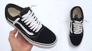 HOW TO LOOSELY LACE VANS OLD SKOOLS FOR LONG LACES [upl. by Wasson971]