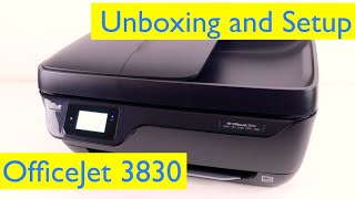 HP Officejet 3830 Wireless Setup and Unboxing  and Ink Install  All in one Printer setup [upl. by Zerla]