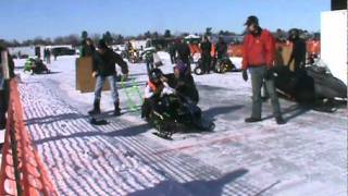 Fastest 120 Snowmobile goes 108816  Flyin Ryan Ensor [upl. by Kcerred]