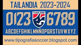 Thailand 20232024 Football Font FREE DOWNLOAD [upl. by Rainwater]