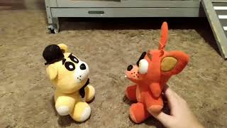 Foxy Vs Golden Freddy  FNAF plush [upl. by Mareld207]