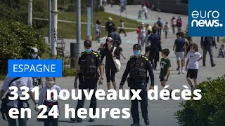 Malgré 331 décès supplémentaires lEspagne entrevoit le bout du tunnel [upl. by Aiveneg]