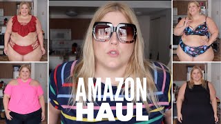 Amazon April Mega Haul Swimsuits Basics  Sunglasses [upl. by Airotkciv]