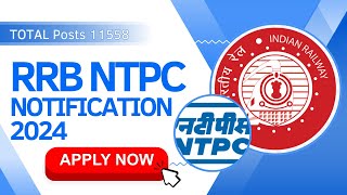 RRB NTPC 2024 Notification Out  Government Job Vacancy 2024  rrb ntpc new vacancy 2024 rrb ntpc [upl. by Ayatahs]