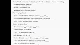 Sample Essay Outline Example Macbeth [upl. by Eimak]