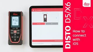 Leica DISTO Plan  How to connect Leica DISTO D5 or X6 with iOS [upl. by Baelbeer]