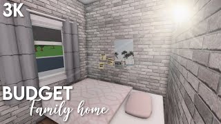 3k NoGamepass Budget Family Home  Bloxburg ROBLOX speedbuild [upl. by Esinej387]