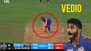 Prithvi shaw shocked to see Bumrah yorker [upl. by Lori878]