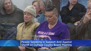 DuPage Co Board meeting with residents speaking for and against sheriff [upl. by Leziar977]