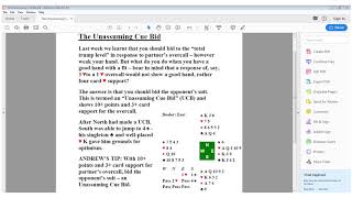 The Unassuming Cue Bid pdf [upl. by Hallvard]