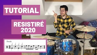 Cómo tocar RESISTIRÉ 2020 en BATERÍA TUTORIAL Español [upl. by Pulchi341]