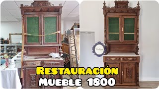 RESTAURACIÓN Completa Mueble Antiguo  ALACENA Años 1800 [upl. by Noxin]