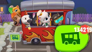 Unlimited Buses  My Talking Tom Friends  GAMEPLAY 4U [upl. by Gav]