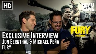 Jon Bernthal amp Michael Pena Interview  Fury [upl. by Rushing]