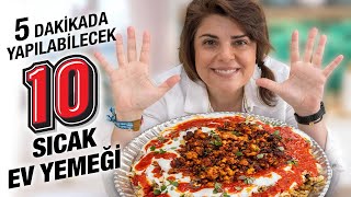 5 Dakikalık EN Güzel 10 Sıcak Ev Yemeği Tarifi  Kebap İskender Bezelye Kuru Fasulye amp Pilav [upl. by Ragde]