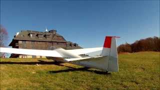 Bezmiechowa Bieszczady Glider flight Mountain gliding Sail Start gravity [upl. by Yllrebmik137]