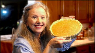 How to make CUSHAW SQUASH Pie with homemade crust Green Striped Squash [upl. by Brena]