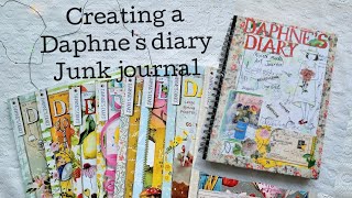 Creating a Daphnes Diary junk journal daphnesdiary junkjournal [upl. by Nonarb]