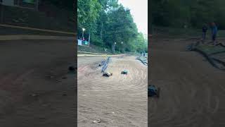 18 Scale RC Buggy Racing Down The Front Stretch And 1st Turn [upl. by Aidaas]