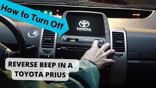 How to Turn Off Reverse Beep in a Toyota Prius [upl. by Ahsikyt]