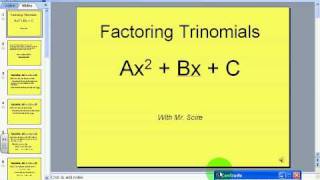 Factoring Trinomials [upl. by Anitnuahs409]