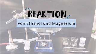 Versuch Reaktion von Ethanol mit Magnesium [upl. by Hendrik]