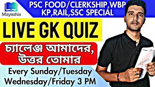 📌Gk Adda With Mayashis  29 SEPTEMBER  WBPKPSSCRAIL SPECIAL GK LIVE DISCUSSION ✅ MAYASHIS [upl. by Einnad339]