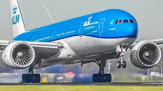 30 SMOOTH BIG PLANE LANDINGS  Amsterdam Airport Schiphol Plane Spotting AMSEHAM [upl. by Laural]