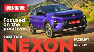 2023 Tata Nexon facelift review  focused on the positives  OVERDRIVE [upl. by Ahsiem]