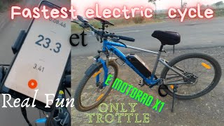 Fastest Electric Cycle 🫡 पैसा वसूल 🤑🤑 Emotorad X1 On Full Throttle 🚲 emotorad electriccycles [upl. by Rizas]