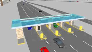 Security Gates Traffic Simulation Using Vissim [upl. by Ledniahs]