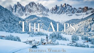 The Alps 4K Amazing Winter Film  Meditation Relaxing Music  Beautiful Wonderland Winter [upl. by Essej]