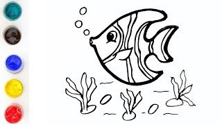 How To Draw A Fish  Easy Fish Drawing For Kids  Learn To Draw [upl. by Atinomar]