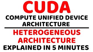 Heterogeneous Architecture ll CUDA ll CPU Vs GPU ll Explained in Hindi [upl. by Kaile]