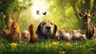 Beautiful Animal Moments Dog Cat Duck Chicken Cow Elephant  Animal Sound [upl. by Zertnom602]