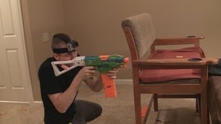 NERF WAR Basement Game [upl. by Haliehs493]