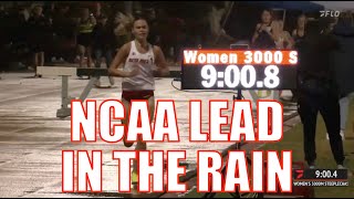 Elise Thorner Runs NCAA Steeplechase Lead IN THE RAIN [upl. by Moria]