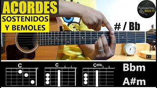 ACORDES SOSTENIDOS Y BEMOLES EN GUITARRA  TUTORIAL EXPLICADO  PARA QUE SIRVE EL CAPOTRASTE [upl. by Nomelif]