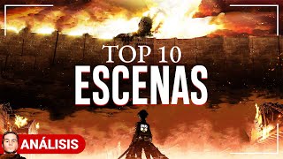 ATTACK ON TITAN  TOP 10 MEJORES ESCENAS [upl. by Shepp]